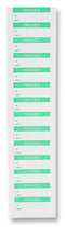 PRO POWER 7827308 Passed Labels 16 x 38mm Nylon Cloth 350 Pack Green
