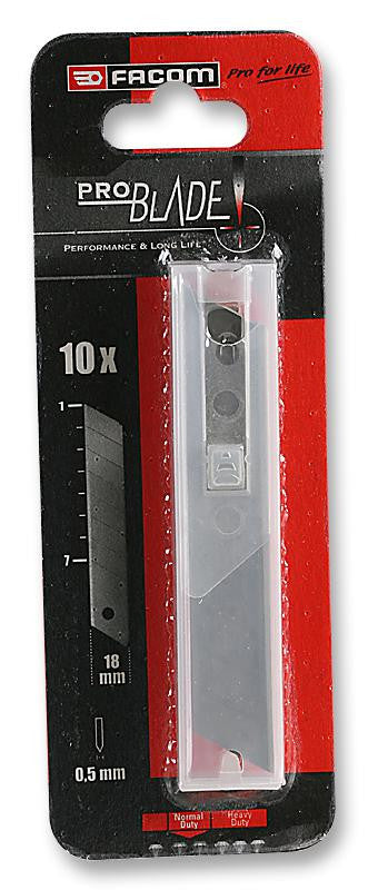 FACOM 844.S18L10 Snap-Off Blade, General Purpose, 18mm, Pack of 10