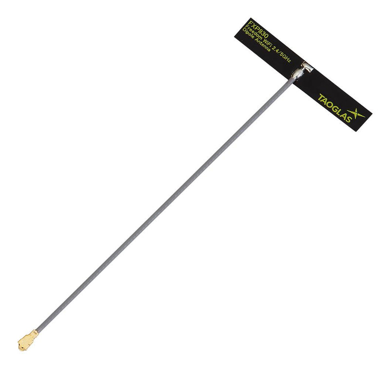 Taoglas FXP830.24.0100B RF Antenna 5.8 GHz to 2.4 4.66 dBi 2 W 50ohm Linear MHF4 Connector New