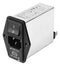 SCHAFFNER FN1393-10-05-11 IEC Filter, 220 nF, 250 VAC, 10 A, IEC, Mains, Quick Connect, 600 &micro;H