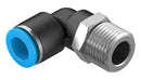 Festo 153054 Pneumatic Fitting Push-In L-Fitting R1/2 14 bar 12 mm PBT (Polybutylene Terephthalate) QSL