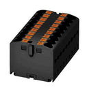 Phoenix Contact PTFIX 18X25 BK Panel Mount Barrier Terminal Block 24 A 500 V 18 Pole 9 Push In 12 AWG