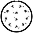 Amphenol Aerospace D38999/20MG11PN-LC D38999/20MG11PN-LC Circular Connector MIL-DTL-38999 Series III Wall Mount Receptacle 11 Contacts