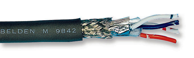 BELDEN 9842 060500 Multipair Screened Cable, Computer, Chrome, 2 Pair, 24 AWG, 0.2 mm&sup2;, 498.69 ft, 152.4 m