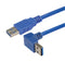 L-COM CA3A-90DA-03M USB Cable Type A Plug to 300 mm 11.8 " 3.0 Blue New