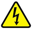 PANDUIT PESW-B-1Y LABELS, WARNING, ELECTRIC SHOCK SYMBOL, 25.4MM, BLACK/YELLOW, 10PCS