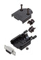 Amphenol ICC (COMMERCIAL PRODUCTS) L17DTPK-P-09+L77SDE09S D Sub Connector With Backshell DB9 9 Contacts Receptacle Solder DE DTPK-P Series Steel Body