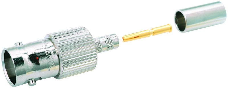 AMPHENOL RF 112160 RF/COAXIAL, BNC JACK, STRAIGHT, 50 OHM, CRIMP