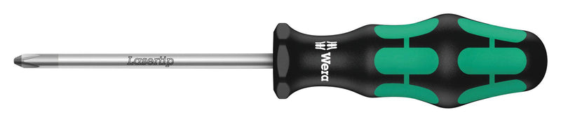WERA 355 PZ1 X 80 PZ1 X 80mm Kraftform Plus Round Blade Screwdriver for Pozidriv Screws