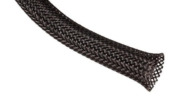 PRO POWER SPC5153 SLEEVING, EXPANDABLE, 38.1MM ID, PET, BLACK, 15.24M/50FT