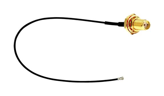 Multicomp PRO MP005945 MP005945 RF / Coaxial Cable Assembly 5G IP47 SMA Bulkhead Jack to 90&Acirc;&deg; MHF 4L Plug 1.37mm 50 ohm 11.8 "