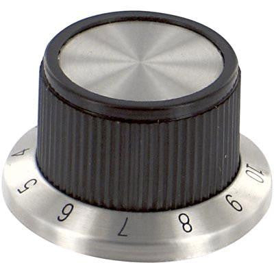 ALCOSWITCH - TE CONNECTIVITY PKD70B101/4 STRAIGHT KNURLED SKIRT KNOB, 6.35MM