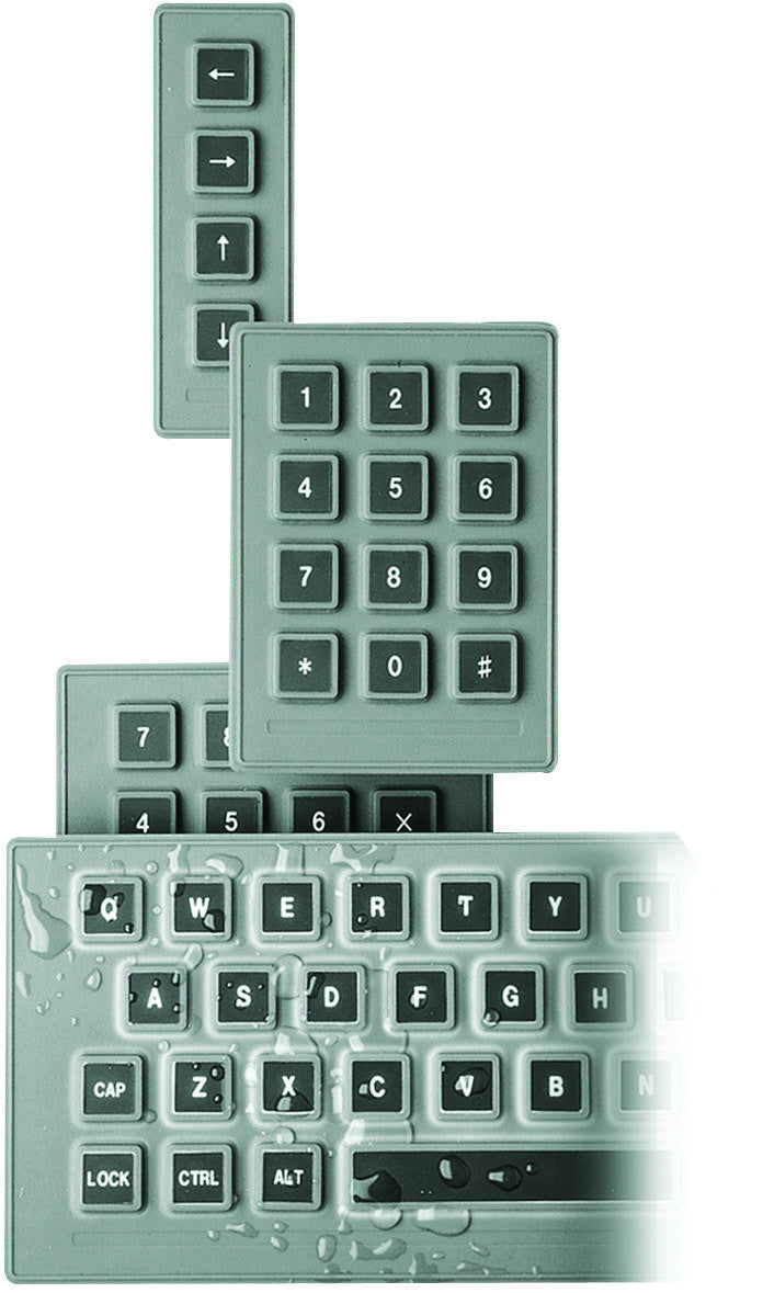 STORM INTERFACE 70160203 SWITCH, KEYPAD, 4X4, 50mA, 24V, RUBBER