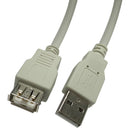 Videk 2490 USB Cable Type A Plug to Receptacle 2 m 6.6 ft 2.0 Beige New
