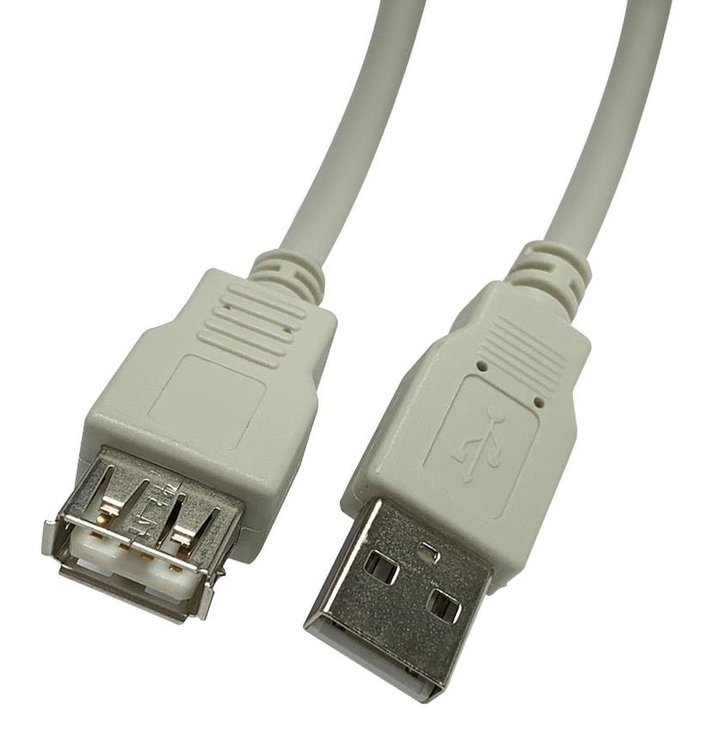 Videk 2490 USB Cable Type A Plug to Receptacle 2 m 6.6 ft 2.0 Beige New