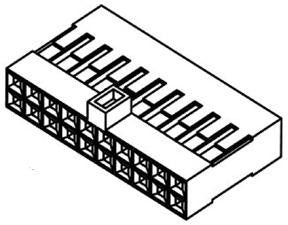 AMPHENOL FCI 65846-008LF WIRE-BOARD CONNECTOR RECEPTACLE 18 POSITION, 2.54MM