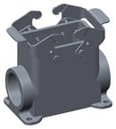 TE Connectivity T1470102232-000 T1470102232-000 Heavy Duty Connector Base Bulkhead Mount Side Entry Aluminium Alloy Body 2 Lever H10B
