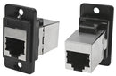 Cliff Electronic Components CP30725S In-Line Adapter Cat6 CSK Hole RJ45 Adaptor Dual Entry Feed Through Series Jack New