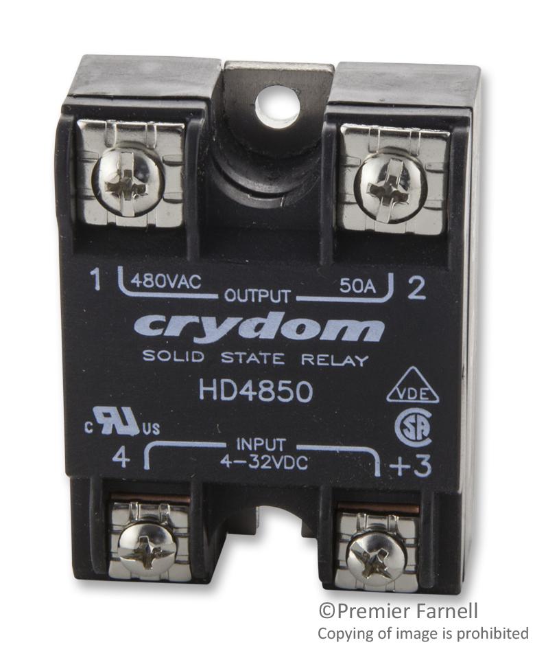 SENSATA/CRYDOM HD4890-10 HD4890-10 Solid State Relay SPST-NO 90 A 530 Vrms Panel Mount Screw Random Turn On