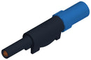 Hirschmann Test and Measurement 931824102 Banana Connector Plug Cable Mount 30 A 60 VDC Nickel Plated Contacts Blue