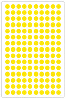 Multicomp PRO MP010412 Label Round Self Adhesive 12 mm Paper Yellow