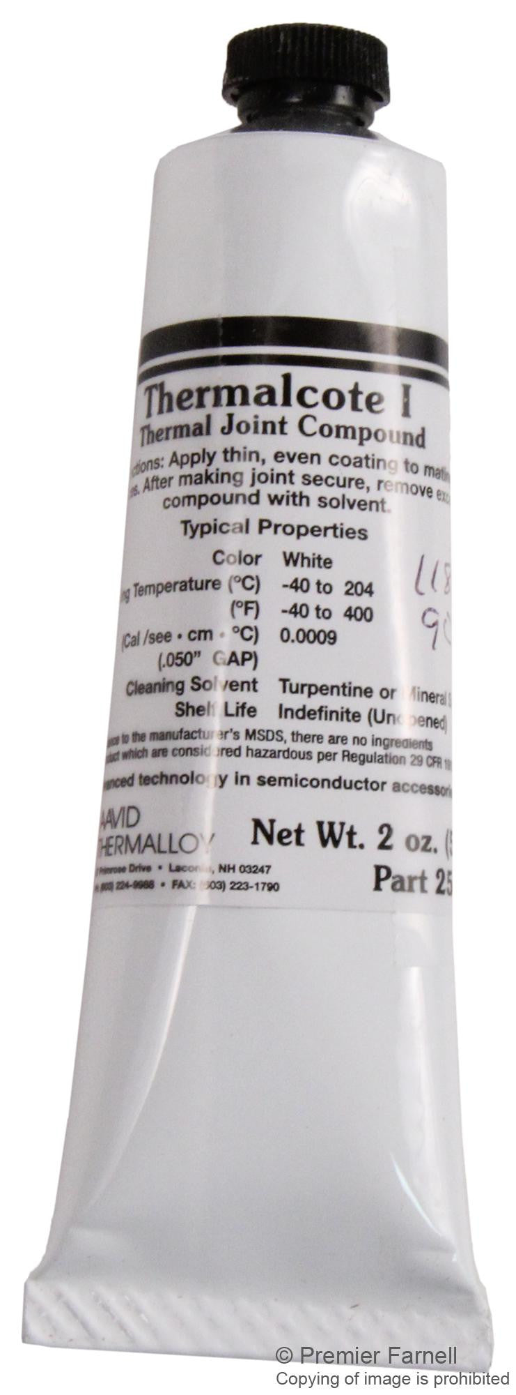 AAVID THERMALLOY 250G THERMAL GREASE, TUBE, 57G