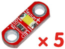 Tanotis 5PCS SMD White LED Module for Lilypad Voltage 3v to 5v 3~5v