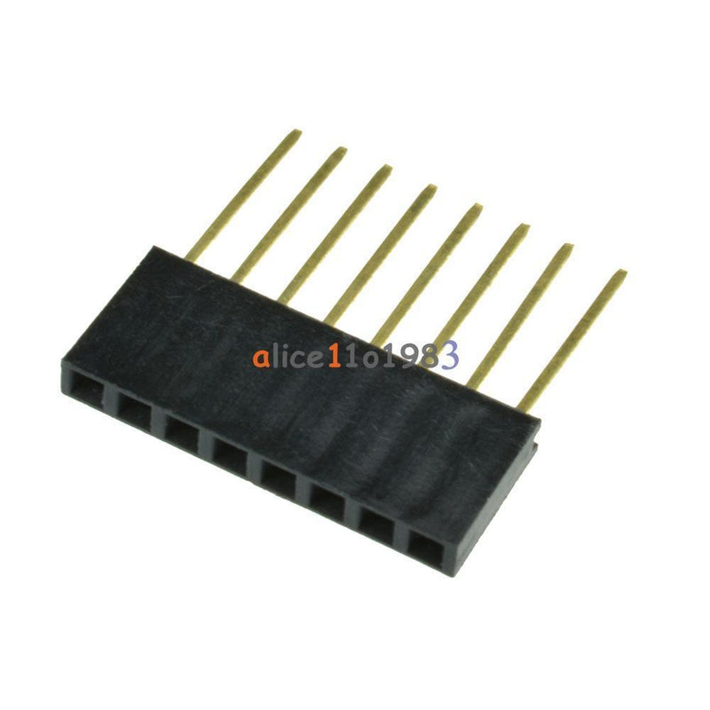 Tanotis 10pcs 8 Pin 2.54 mm Stackable Long Legs Femal Header For Arduino Shield