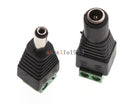 Tanotis 1Pair Male Female 2.1x5.5mm DC Power Plug Jack Adapter Connector for CCTV