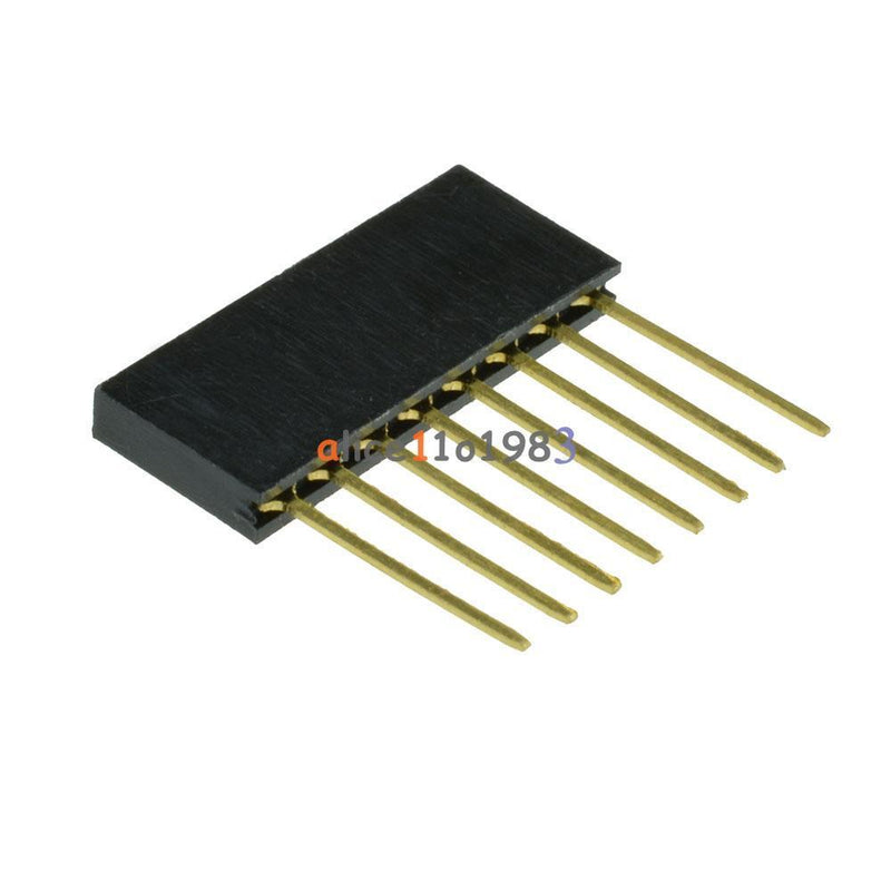 Tanotis 10pcs 8 Pin 2.54 mm Stackable Long Legs Femal Header For Arduino Shield