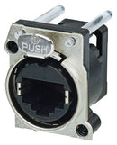 Neutrik NE8FBV-C5-LED1 Modular Connector RJ45 Jack 1 x (Port) 8P8C Cat5e Through Hole Mount