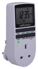 Multicomp PRO MP001189 Digital Timer SW Socket 13A 230VAC UK