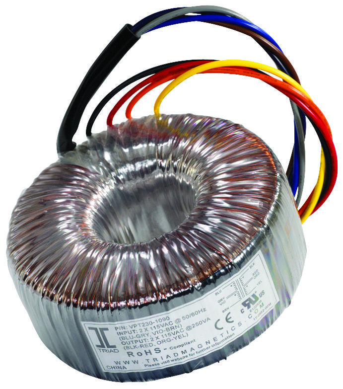 TRIAD MAGNETICS VPT48-520 TRANSFORMER, TOROIDAL, 2 X 24V, 25VA