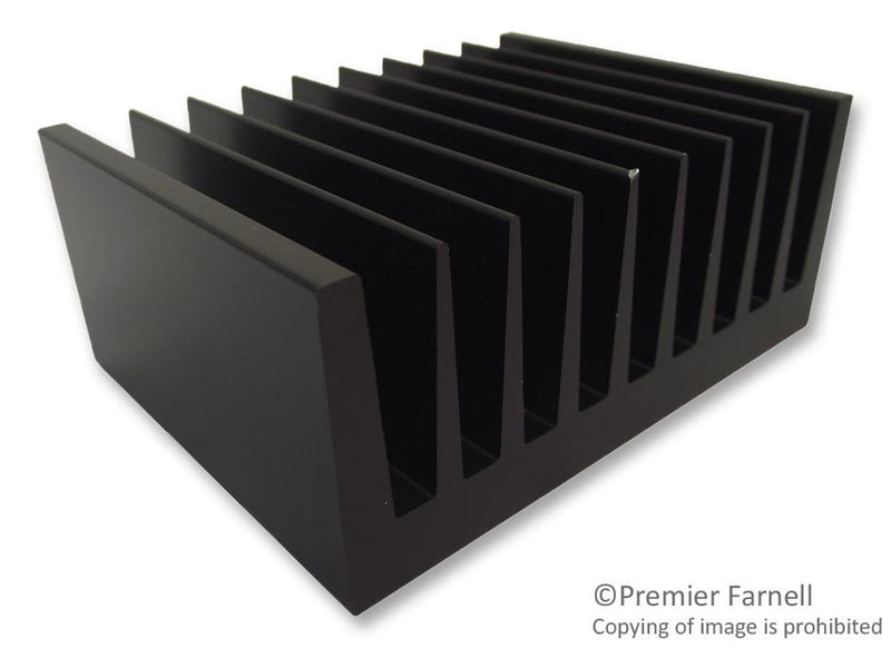 FISCHER ELEKTRONIK SK 92/75 SA Heat Sink, Standard Extruded, Black Anodized, 1.6 &deg;C/W, 40 mm, 100 mm, 75 mm