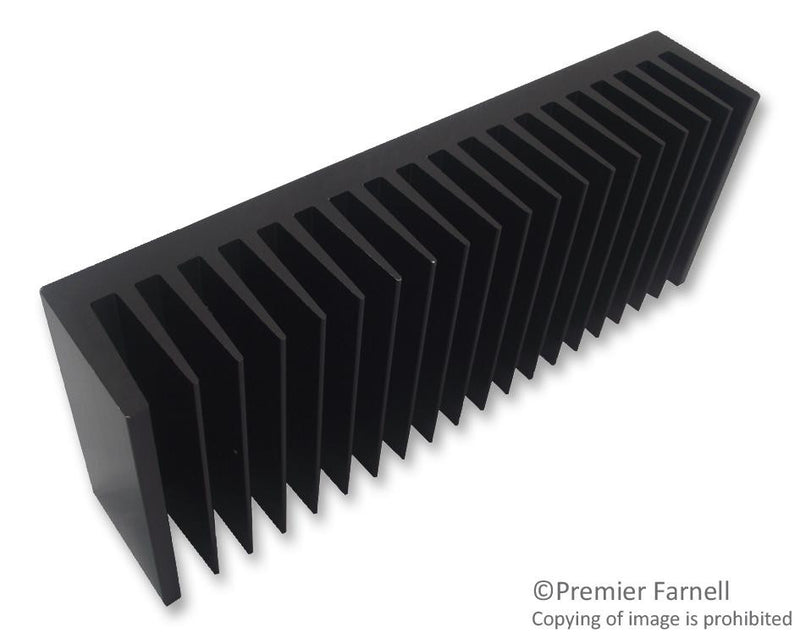 FISCHER ELEKTRONIK SK 47/75 SA Heat Sink, Standard Extruded, Black Anodized, 0.85 &deg;C/W, 40 mm, 200 mm, 75 mm