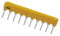 BOURNS 4611X-101-103LF RESISTOR, BUSSED RESISTOR NETWORK 10, 10KOHM, 2%, SIP