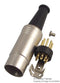 NEUTRIK NYS322G DIN Audio / Video Connector, 5 Contacts, Plug, Cable Mount, Gold Plated Contacts, Metal Body