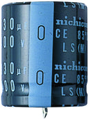 NICHICON LLS2D331MELY ALUMINUM ELECTROLYTIC CAPACITOR 330UF, 200V, 20%, SNAP-IN