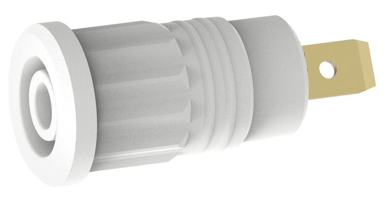 Tenma 72-14244 Banana Test Connector Jack Panel Mount 36 A 1 kV Gold Plated Contacts White