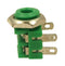 Cliff Electronic Components CL1382G Phone Audio Connector Mono 3.5mm Green 2 Contacts Receptacle 3.5 mm Panel Mount