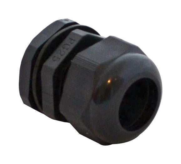 BUD INDUSTRIES IPG-22225 CABLE GLAND, NYLON, 19MM, BLACK