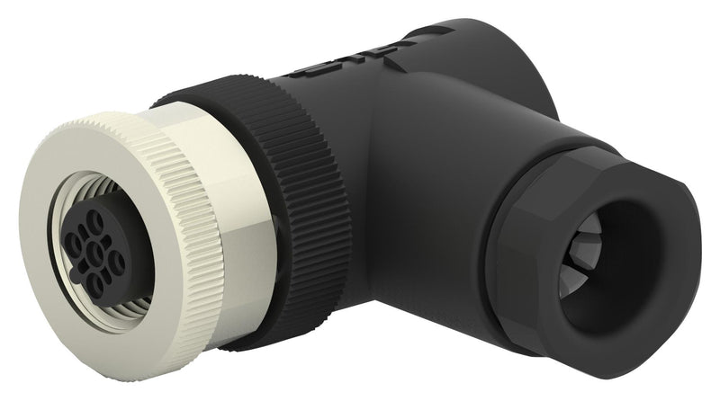 TE Connectivity T4112402041-000 Sensor Connector M12 Receptacle 4 Contacts Screw Socket Right Angle Cable Mount