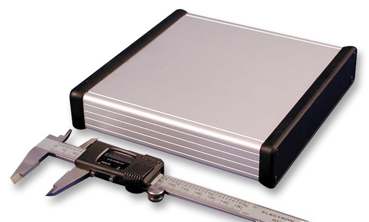 Hammond 1455R1602 Metal Enclosure 1455 Series Extruded With Plastic End Panels Small Aluminium 30.5 mm