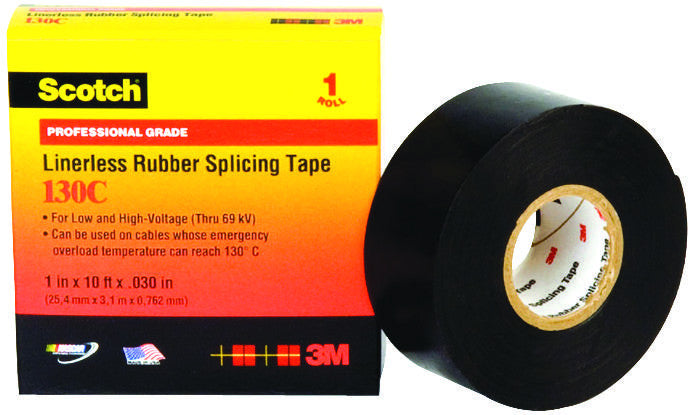 3M 130C (3/4'X30FT) TAPE, SEALING, RUBBER, BLACK 0.75INX30FT