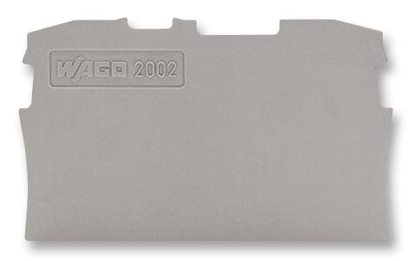 WAGO 2002-1291 Connector Accessory, Grey, End / Intermediate Plate, 22 (TOPJOB S Rail-mounted Terminal Blocks)