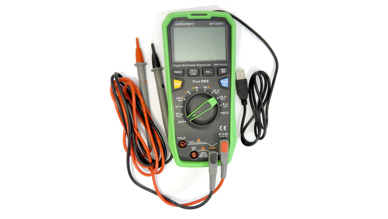 Multicomp PRO MP730651 MP730651 Handheld Digital Multimeter 1000V@10A AC/DC 60MR 60mF 10MHz True RMS NCV Diode