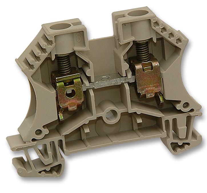 Weidmuller 102030 WDU10 102030 WDU10 DIN Rail Mount Terminal Block 2 Ways 18 AWG 6 16 mm&Acirc;&sup2; Screw 57 A