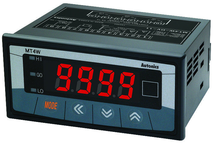 AUTONICS MT4W-DV-1N DIGITAL PANEL METER, 4-DIGIT, 12VDC TO 24VDC