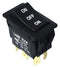 E-SWITCH RVW4GD1100 ROCKER SWITCH, DPST, 20A, 125VAC, BLACK