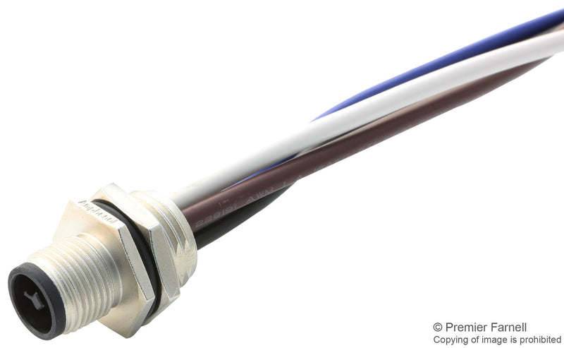 Amphenol LTW M12T-04PMMS-SF8B15 Sensor Cable M12 Plug Free End 4 Positions 150 mm 5.9 " M